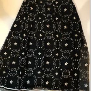 il Gilet Silk Cotton Skirt Opaque Layer Embroidery